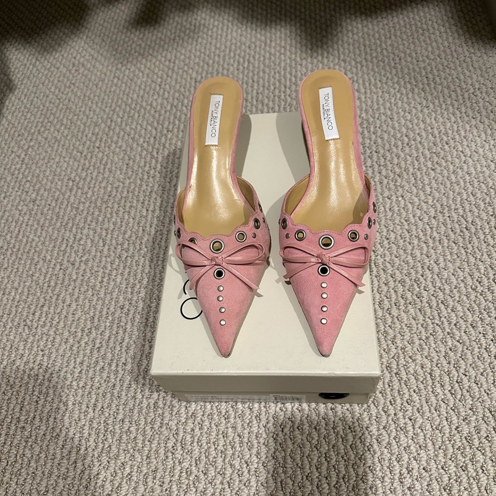 Tony Bianco Kae kitten mules